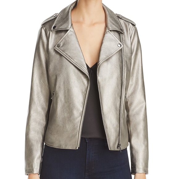 Bagatelle Jackets & Blazers - LAST 1! Bagatelle Metallic Faux leather Moto